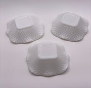 Vintage 'Diamond' Bowls in 'Opaque Milk Glass' image 1