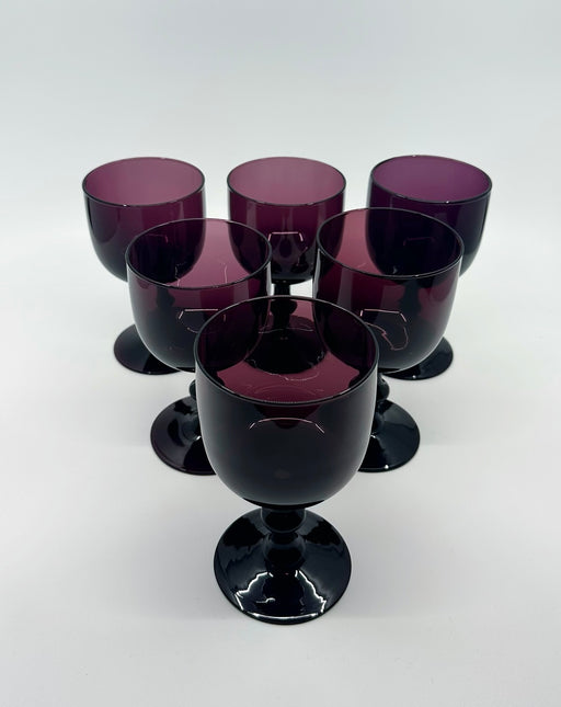 Vintage 'Murano Glass' Goblets in 'Amethyst' (Set of 4) image 1