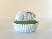 Vintage 'Hand-Painted Bunny on Nest' image 2