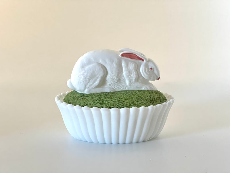 Vintage 'Hand-Painted Bunny on Nest' image 2