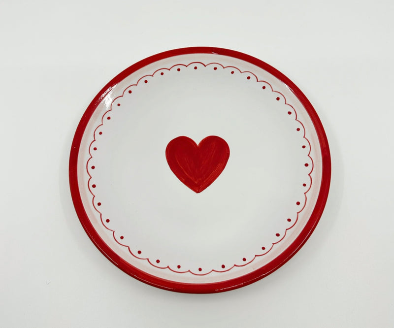 Boxed Set of (4) Solid 'Heart' Plates image 0