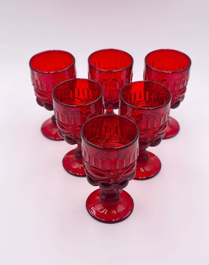 Mosser Glass 'Eye Winker Goblet' in 'Ruby Red' image 2