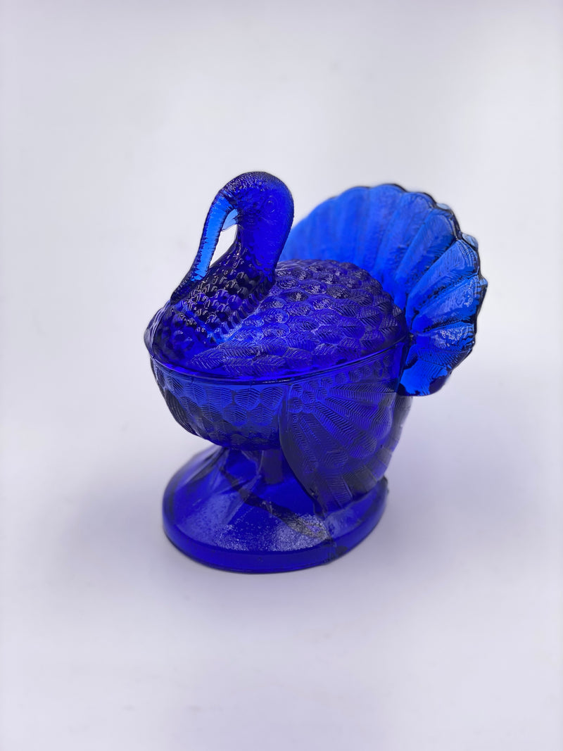 Vintage L.E. Smith 'Covered Turkey'  in 'Cobalt' image 0