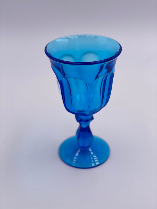 Vintage 'Old Williamsburg' Antique Blue Goblet image 1