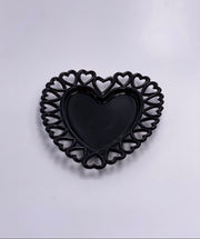 Vintage Westmoreland 'Heart Plate' in 'Black' image 2