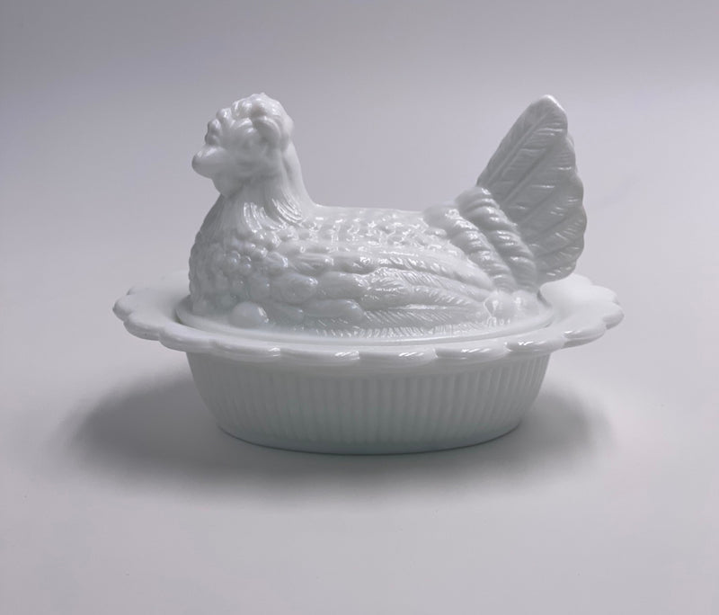 Mosser Glass 'Hen on Nest' in 'Milk White' image 0