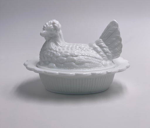 Mosser Glass 'Hen on Nest' in 'Milk White' image 0