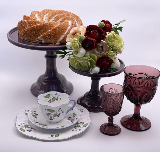 Mosser Glass 6" Cake Stand in 'Eggplant' image 1