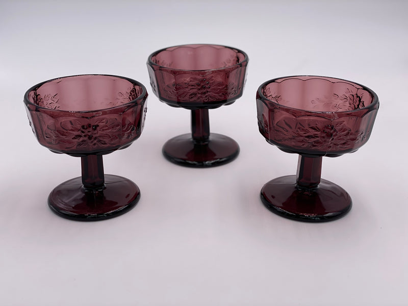Vintage 'Panel Grape' Champagne Coupe in Amethyst image 1