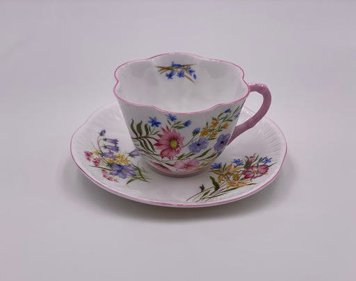 Vintage Shelley 'Wild Flowers' Teacup & Saucer image 0