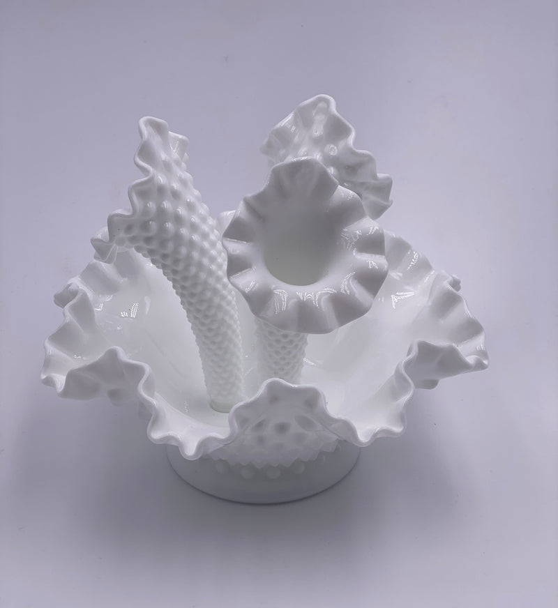 Vintage Fenton 'Hobnail' Epergne in 'Milk White' image 1