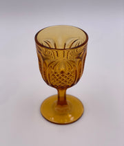Vintage 'Fenton' Pineapple Goblet in 'Amber' image 1