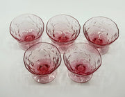 Vintage 'Seneca Driftwood' Crinkle Coupes in 'Pink' (Set of 5) image 1