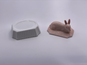 Vintage Westmoreland 'Bunny' Candy Dish in 'Pink & Milk White' image 2