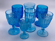 Vintage 'Moon & Stars' Blue Goblet image 2