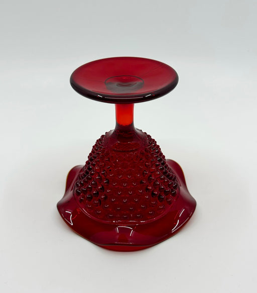 Vintage 'Hobnail' Compote in 'Ruby Red' image 1