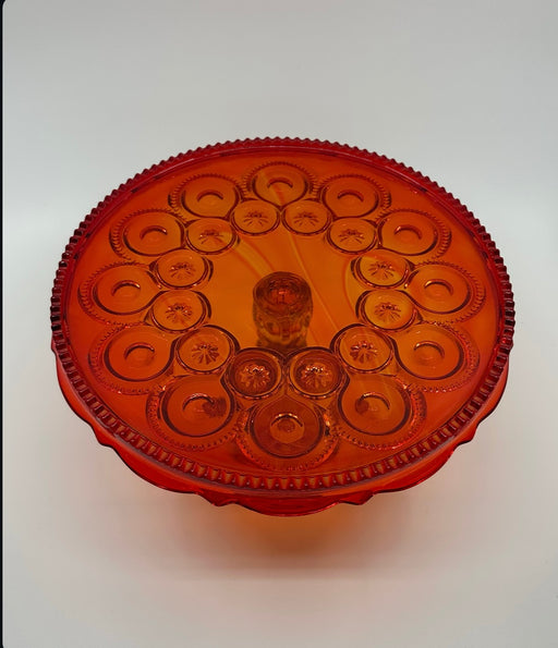 Vintage 'Moon & Stars' Cake Stand in 'Amberina' image 1