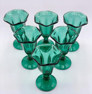 Vintage 'Parfait Glasses' in 'Green' (Set of Six) image 2