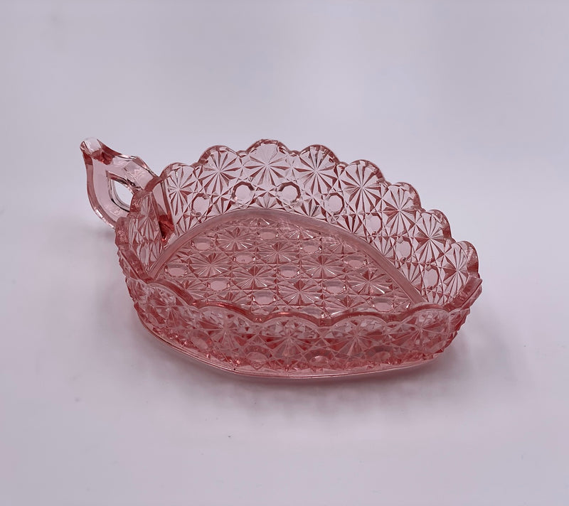 Vintage 'Daisy & Button' Heart Candy Dish in 'Pink' image 1