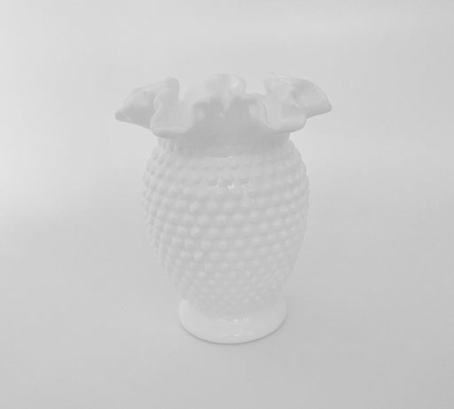 Vintage 'Hobnail' Milk Glass Vase image 0