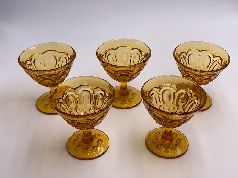 Vintage 'Moon & Stars' Amber Champagne Coupe image 0