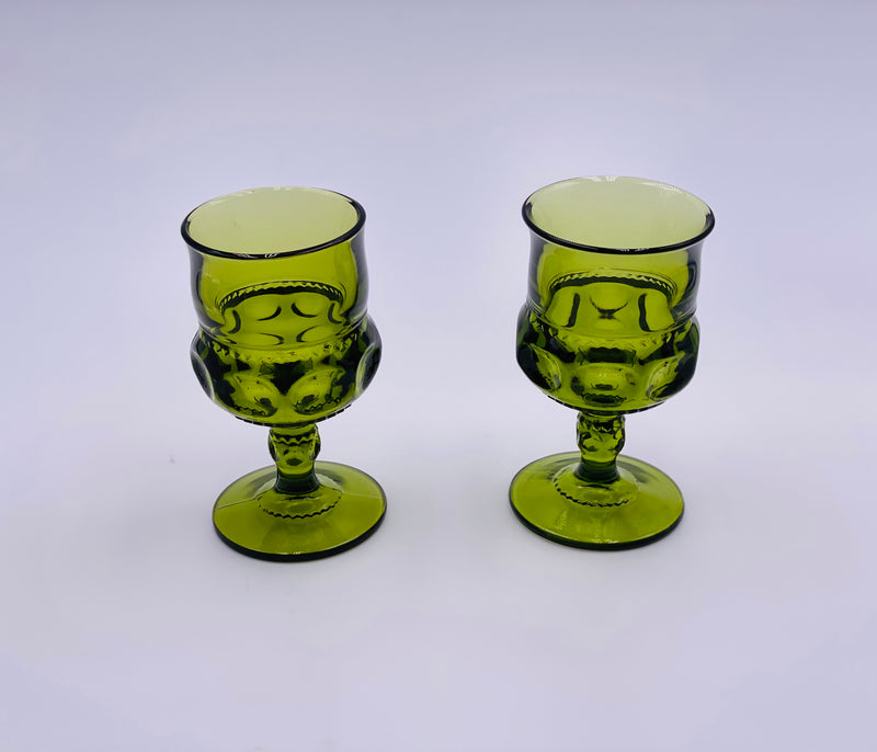 Vintage 'Kings Crown' Goblet in 'Green' image 1