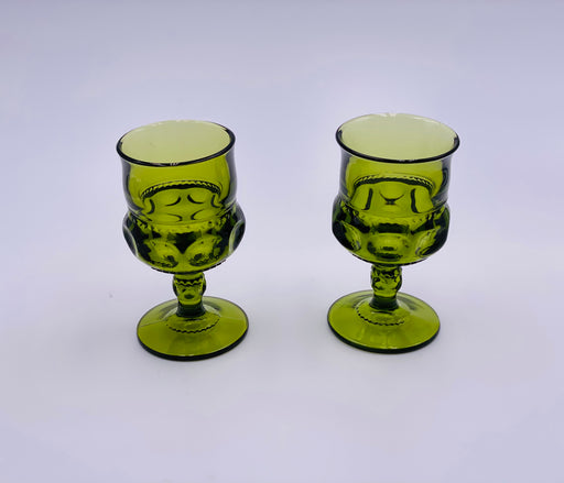 Vintage 'Kings Crown' Goblet in 'Green' image 1