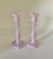 Mosser Glass 'Candlesticks' in 'Crown Tuscan Pink' (Set of Two) image 1