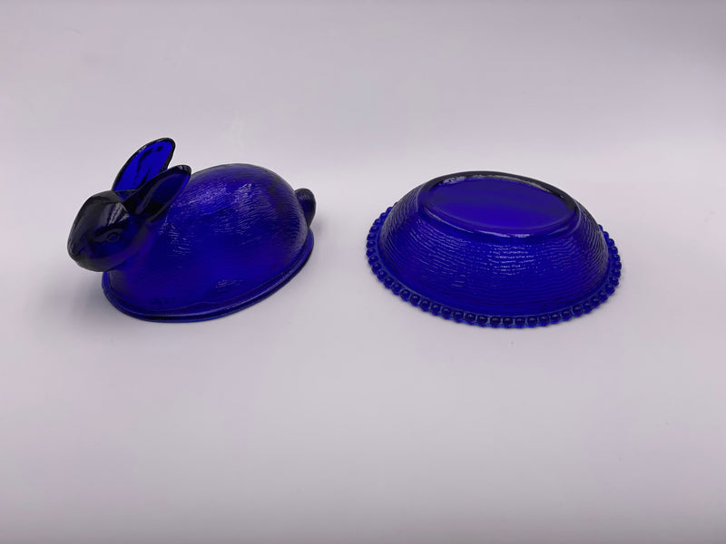 Vintage 'Bunny on Nest' in 'Cobalt' image 2