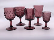 Vintage 'Panel Grape' Amythest Goblet image 3