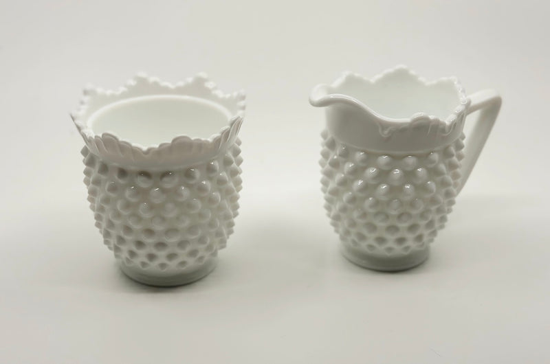 Fenton Hobnail 'Open Jelly Jar & Pitcher' (Set of Two) image 0
