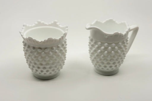 Fenton Hobnail 'Open Jelly Jar & Pitcher' (Set of Two) image 0