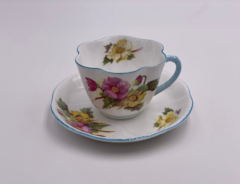 Vintage Shelley 'Begonia' Teacup & Saucer image 0