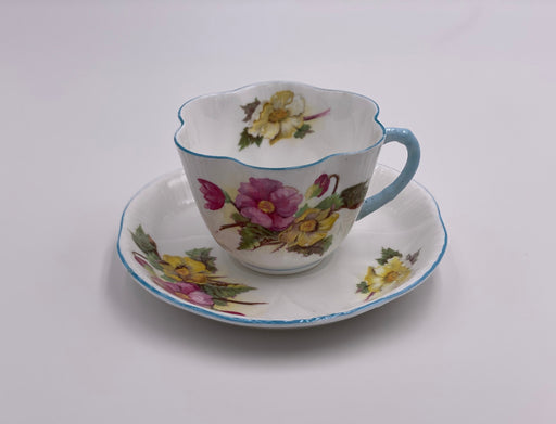 Vintage Shelley 'Begonia' Teacup & Saucer image 0