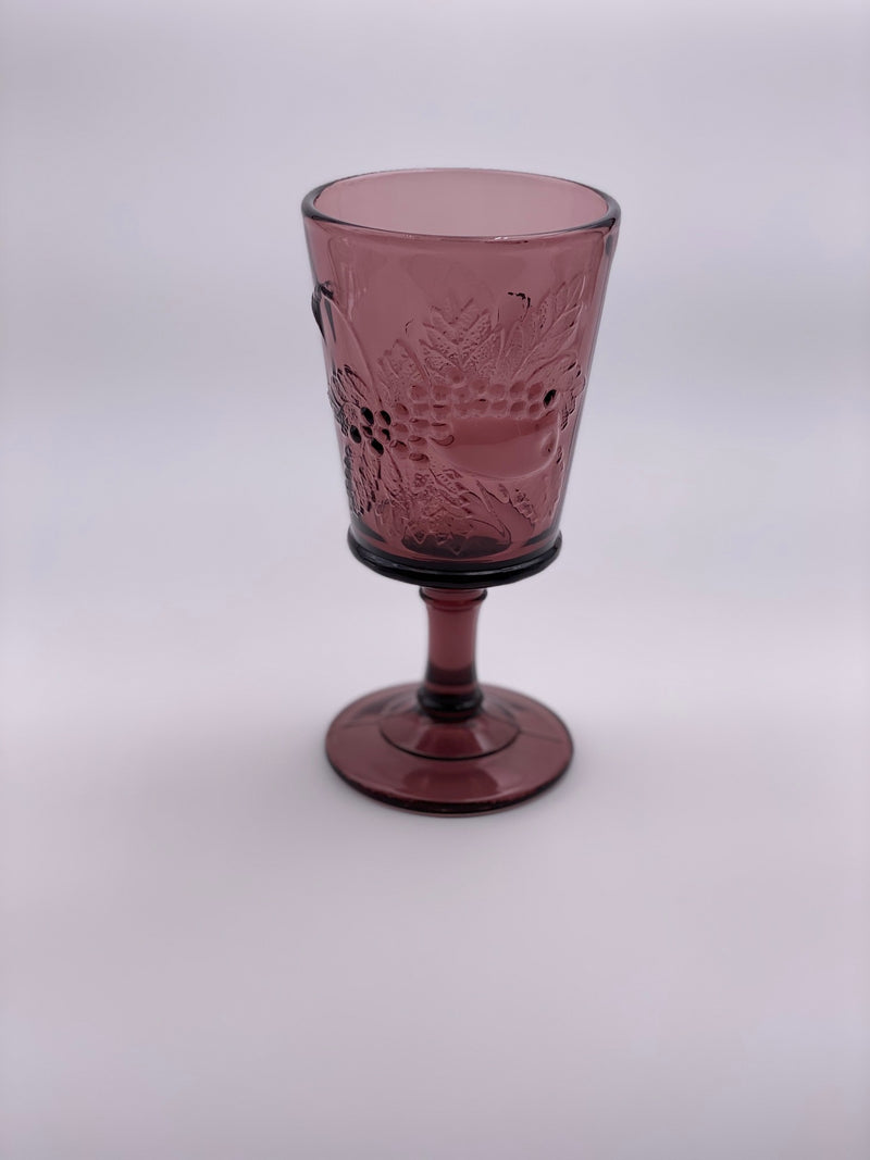 Vintage 'Strawberry & Currant' Amythest Goblet image 1