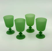 'Murano Glass' Goblets in 'Frosted Jadeite' (Set of 4) image 0