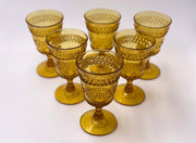 Vintage 'Wildflower' Amber Goblet image 1