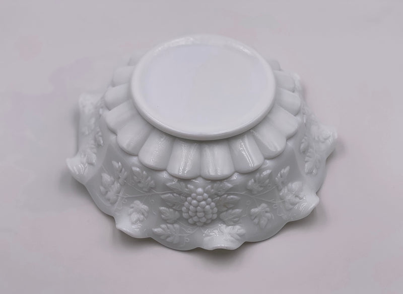 Vintage 'Paneled Grape' Bowl in 'Milk Glass' image 1