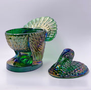 Mosser Glass 'Covered Turkey' in 'Hunter Green Carnival" image 2