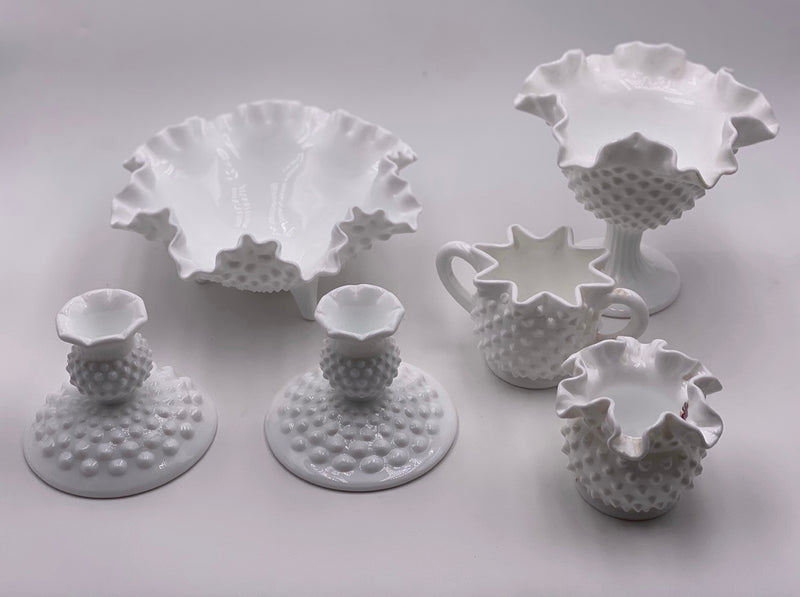 Fenton Hobnail Sugar & Creamer (Set of Two) image 1