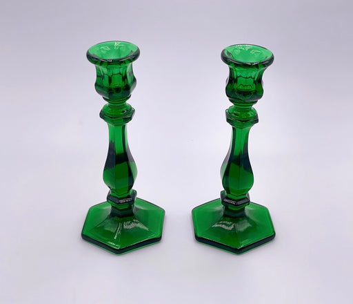 Mosser Glass 'Candlesticks' in 'Green' (Set of two) image 0