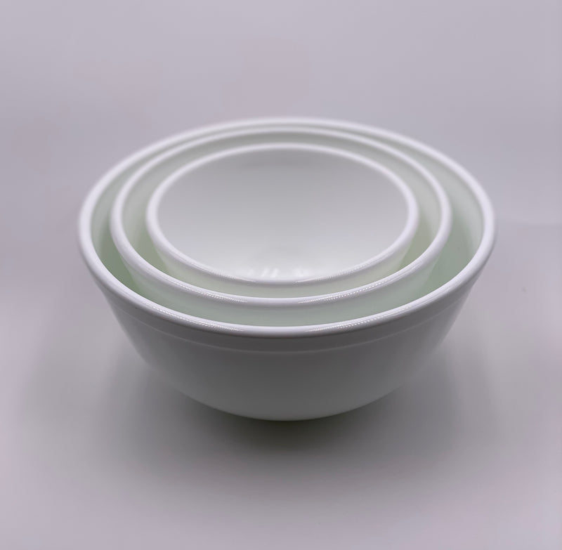 Mosser Glass Mixing Bowl Set in 'Milk White' image 0