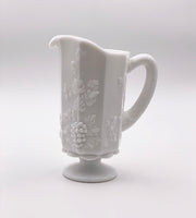 Vintage 'Paneled Grape' Pitcher in 'Milk Glass' image 0
