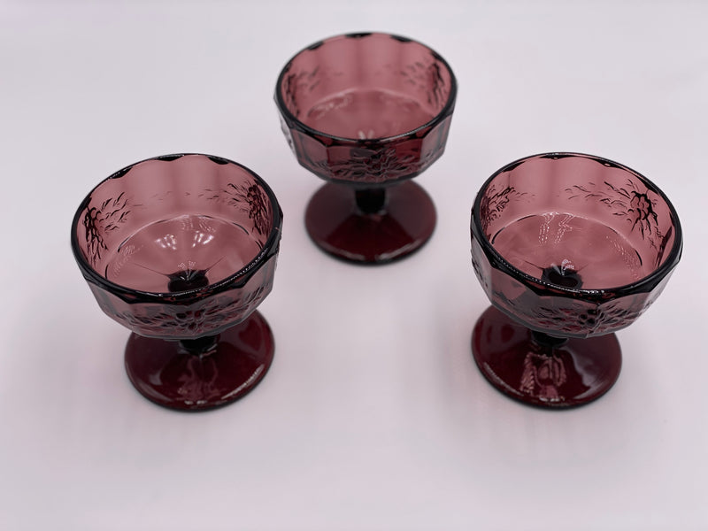 Vintage 'Panel Grape' Champagne Coupe in Amethyst image 2