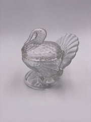 Vintage 'Turkey' Covered Dish in 'Crystal' image 0