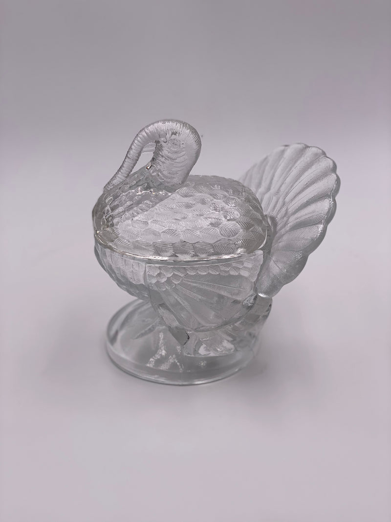 Vintage 'Turkey' Covered Dish in 'Crystal' image 0