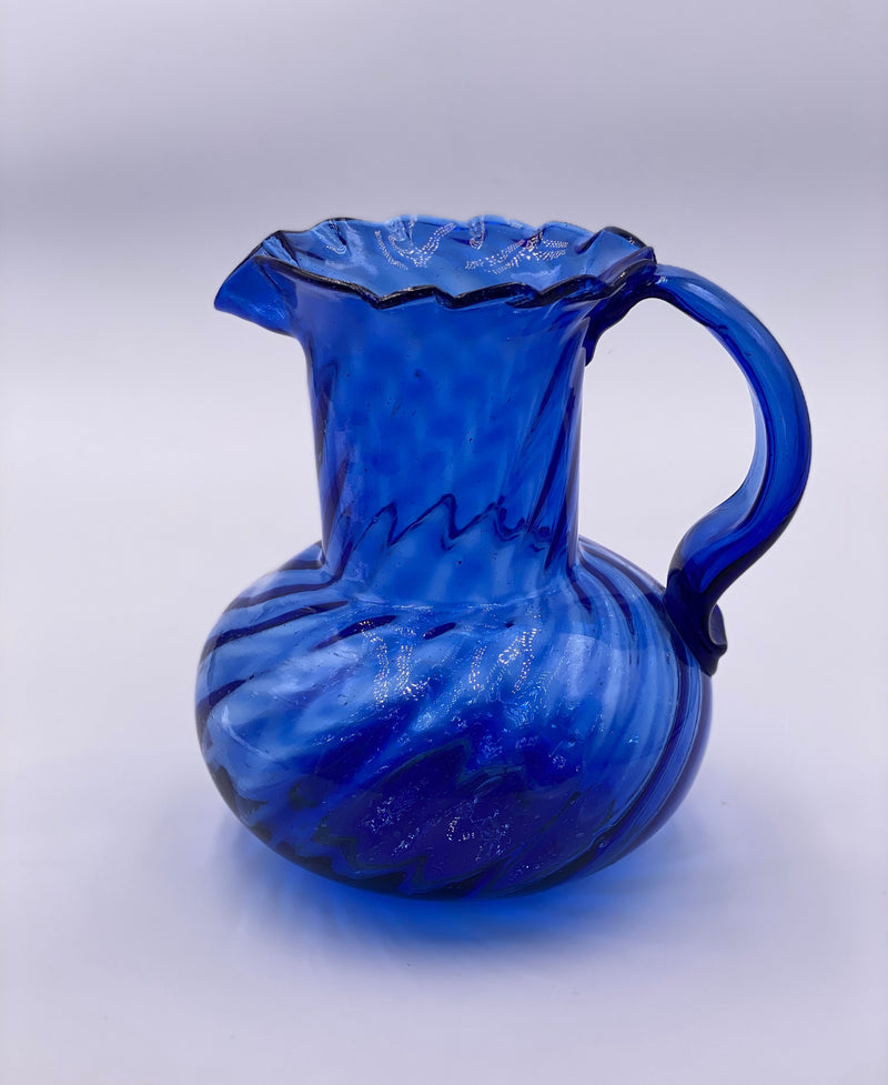 Antique 'Victorian' Glass Pitcher in 'Cobalt' image 3