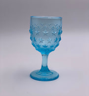 Vintage 'Stippled Star' Light Blue Goblet image 0