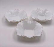 Vintage 'Diamond' Bowls in 'Opaque Milk Glass' image 0