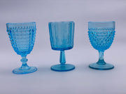Vintage 'Hobnail' Light Blue Goblet image 1